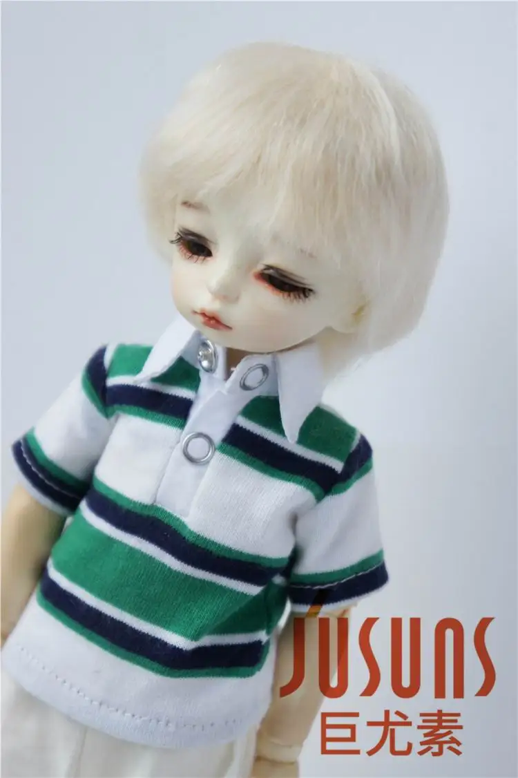 6-7inch Blond M9 1/8 мохер кукла латов желтый мальчик короткий путь парик 5- 6 дюймов крошечный для кукол смолаы для кукол игрушки волосы - Цвет: 6-7inch Blond M9