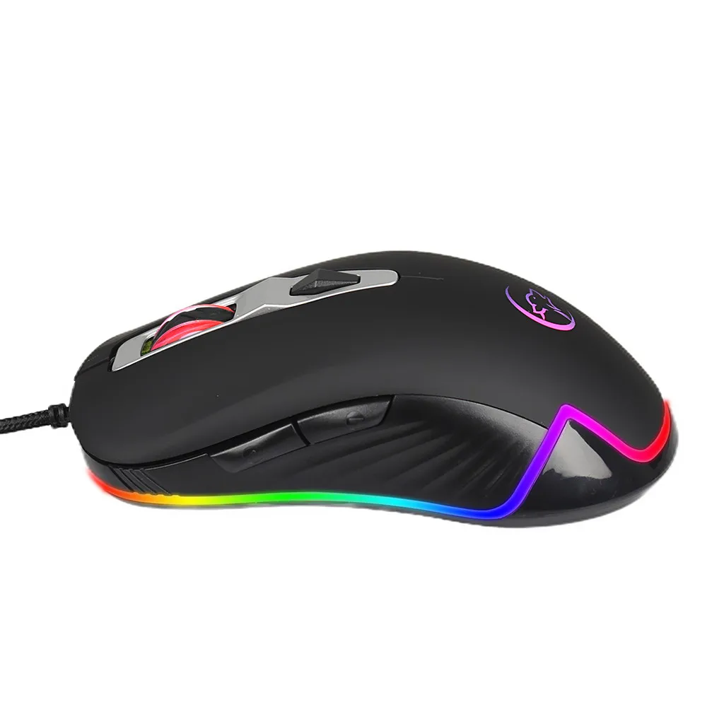 Кабель для игровой мыши RGB с 6 программируемыми кнопками и подсветкой | Компьютеры