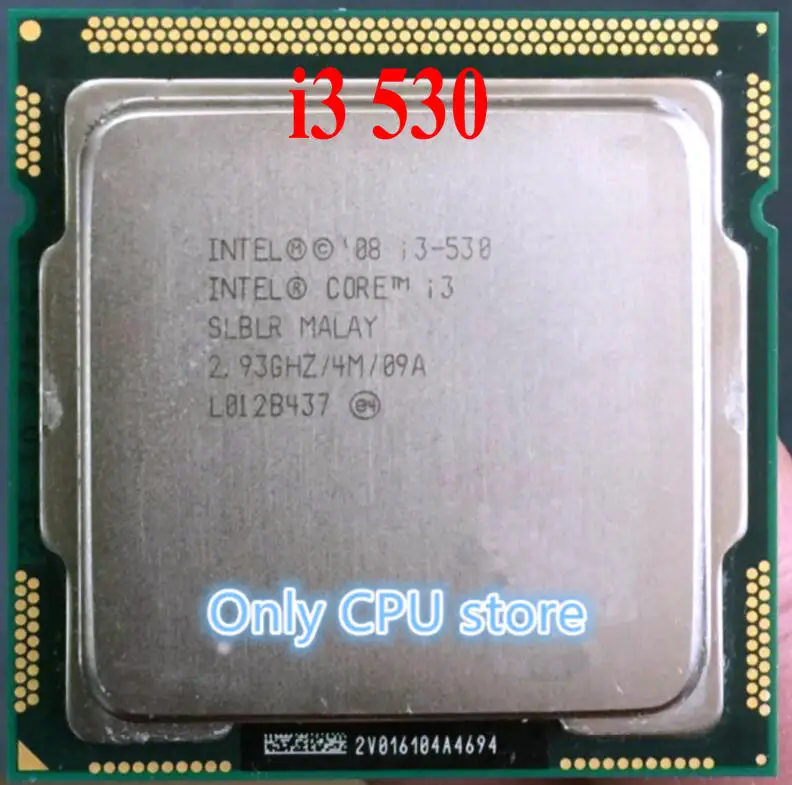 Оригинальный процессор intel I3 530 Core с процессором 2 93 ГГц LGA1156 4 Мб двухъядерный
