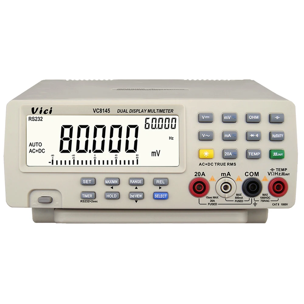 VC8145 4 7/8 скамья верхний мультиметр 1000 V 20A 80000 отсчетов цифровой тестер с