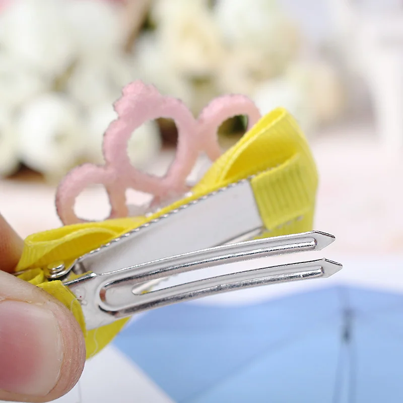 2 шт. стильные заколки для волос Детские аксессуары блестящая корона с жемчужными