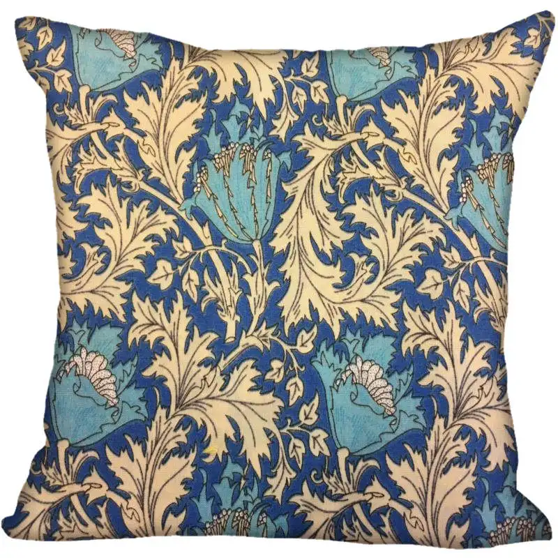 10 Hot Custom William Morris Square Pillowcase Custom Zippered Bedroom Home Pillow Cover Case 35X35cm,40x40cm - Цвет: 10