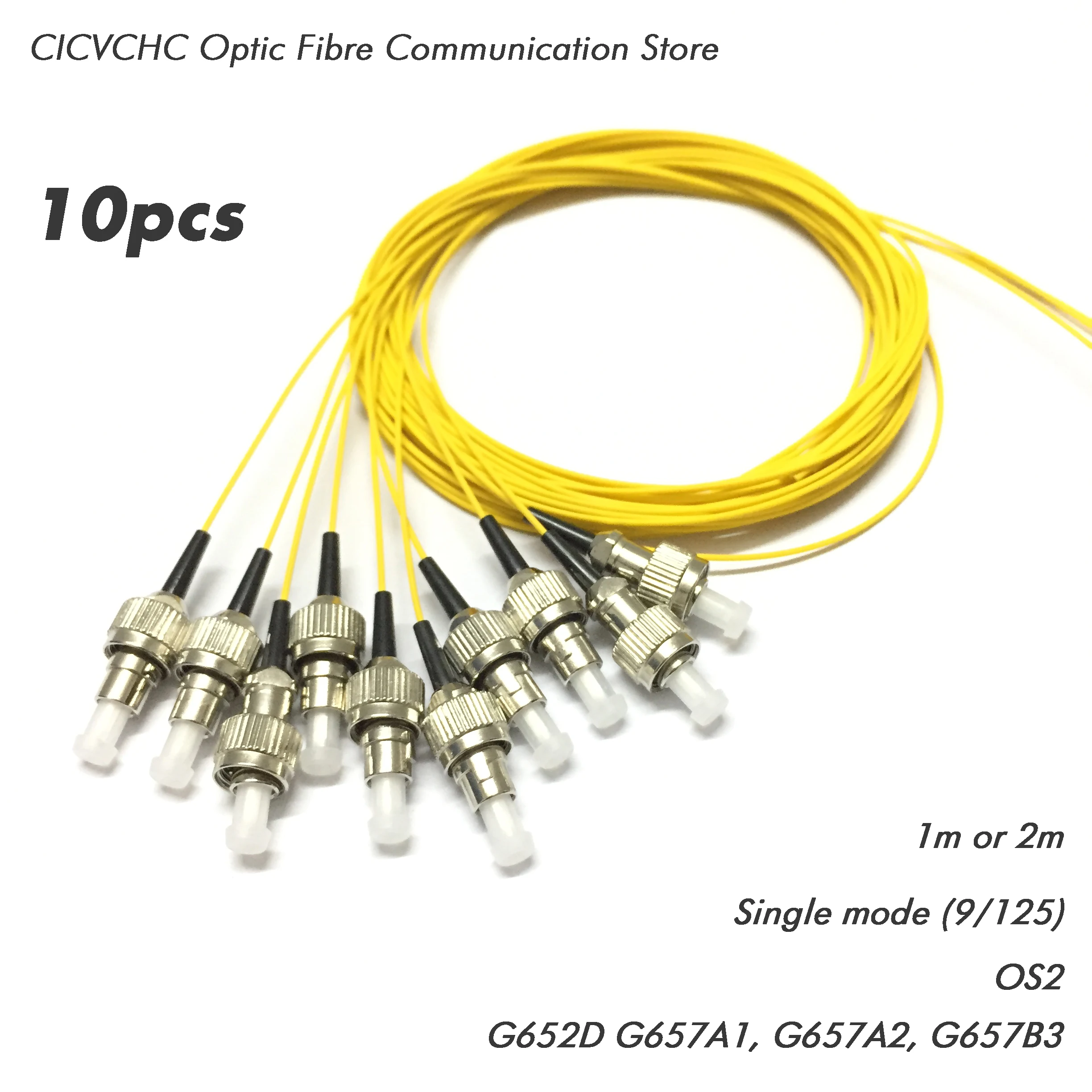 10 шт FC/UPC Fiber Pigtail с одним режимом (G652D G657A1 G657A2 G657B3)-0 9 мм cable-1m или 2 м | Мобильные