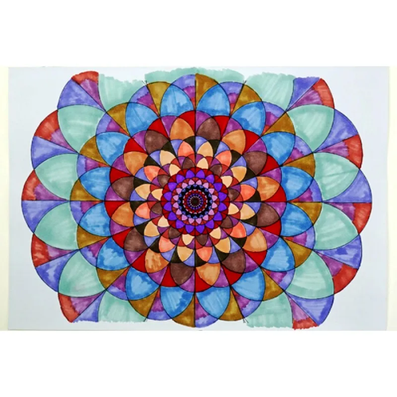 Psychedelic Раскрашивание цветов для взрослых детей снятие стресса секретная садовая