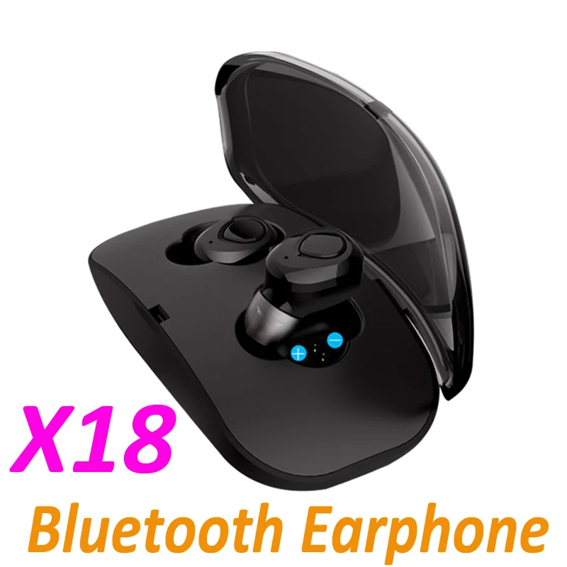 50 шт. X18 TWS наушники беспроводные Bluetooth головные телефоны спортивные Наборы
