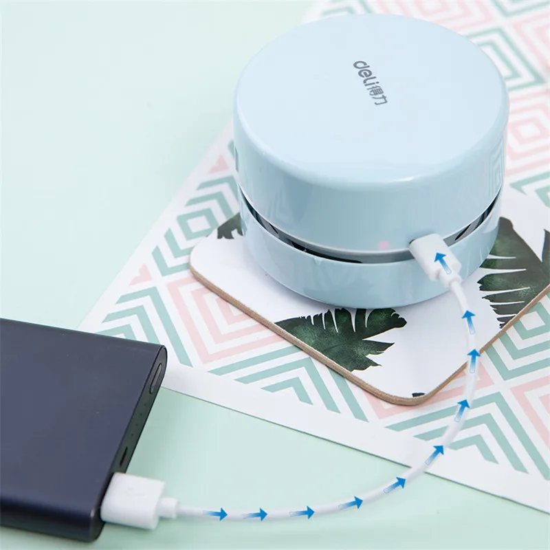 Deli портативный пылеуловитель для мусора на столе USB Перезаряжаемый мусорный