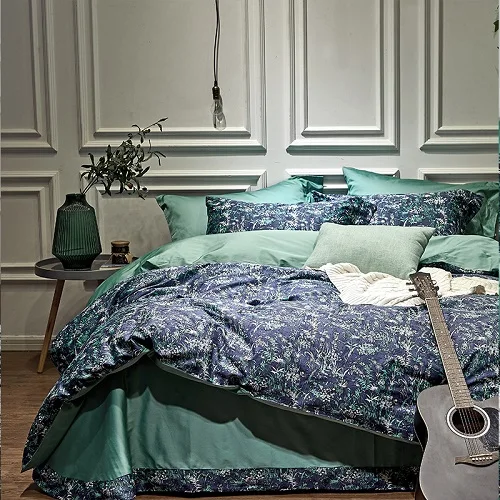 bedding set 6 HM Life, шелковистый Египетский хлопок, желтый, зеленый пододеяльник, простыня, набор, трибут, шелк, Королевский размер, королева, Комплект постельного белья - Цвет: bedding set 6