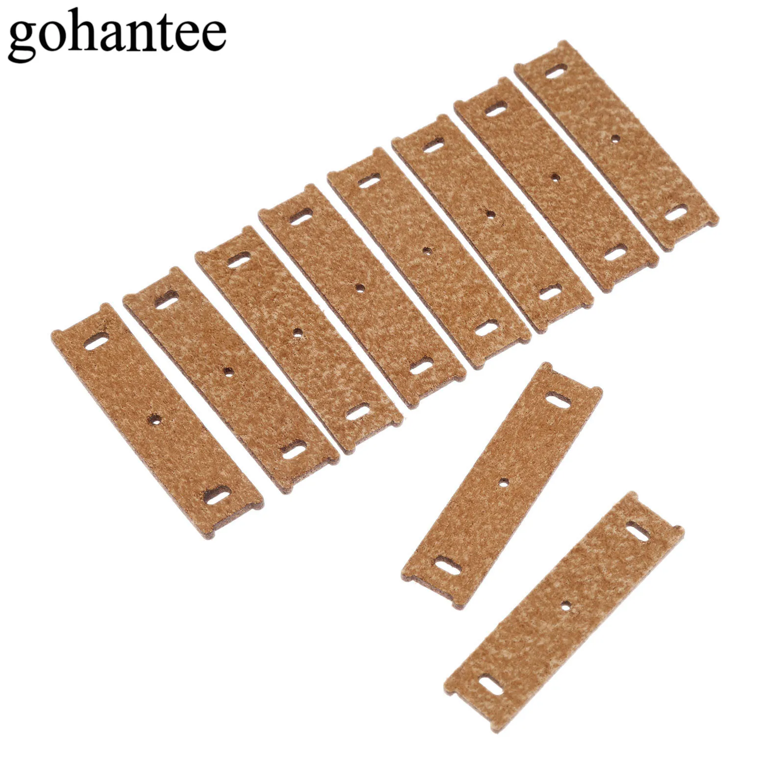 

Gohantee коричневый, 10 шт., чехлы для рогатки из микрофибры и кожи с центральным отверстием для охоты, катапульты 55 мм x 14 мм