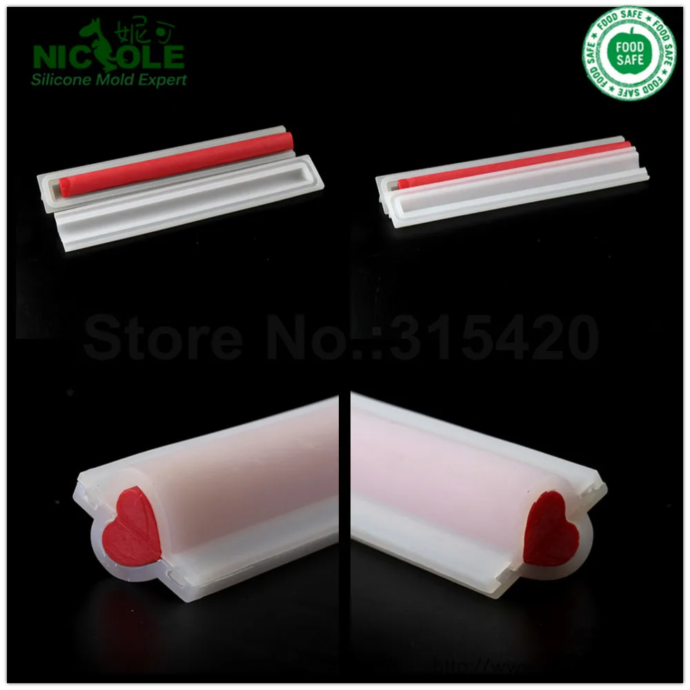 Силиконовое мыло в форме сердца ручной работы формы для трубки сделай сам