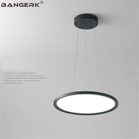bangerk simple modern led pendant light round ultrathin hanging lamp restaurant office home decor droplight indoor lighting
