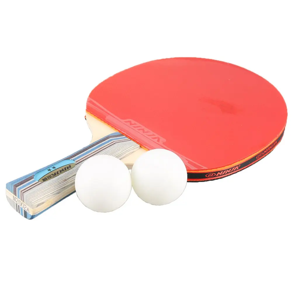 2002 Table Tennis Racket Ping Pong Paddle Short Or Long Handle Training With 2 Balls For Entertainment | Спорт и развлечения