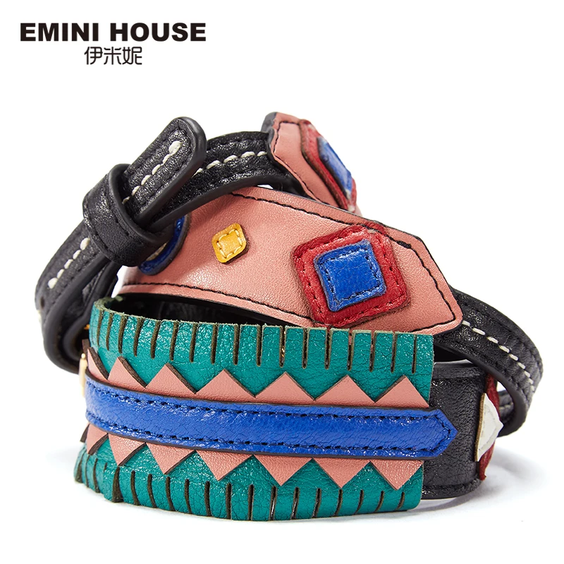 EMINI HOUSE Индийский стиль плечевой ремень оригинальный спилок женская сумка