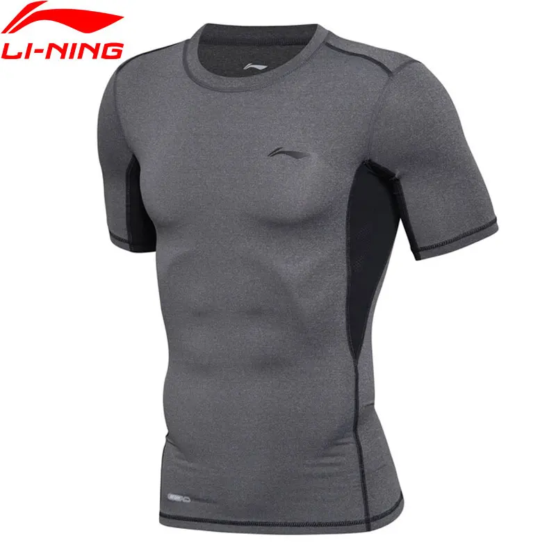 (Распродажа) Li Ning мужская тренировочная футболка на сухой 88% полиэфир 12% спандекс