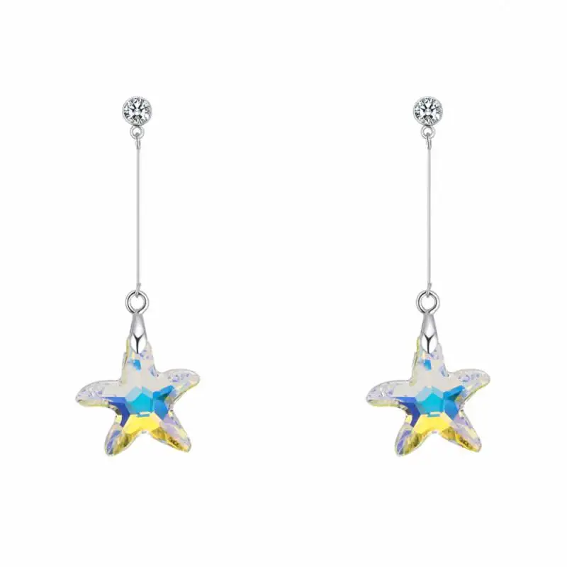 TRACYSWING Element Brand Real Austrian Crystals Fashion Heart trendy Dangle Earrings For Women Gift Th-131496 | Украшения и