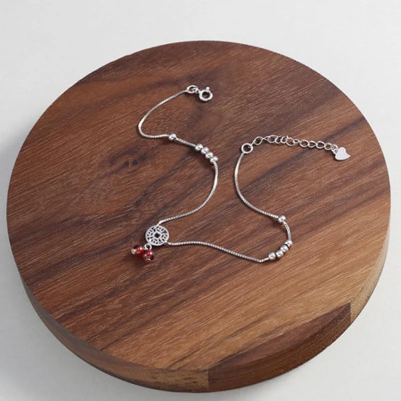 Бренд Red Trees летние пляжные аксессуары для ног гранат Стерлинговое Серебро 925