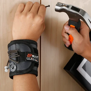 Магнитный браслет из полиэстера, переносная сумка для инструментов, электрик, инструмент для запястья, винты для ремня, гвозди, сверла, держатель для инструментов для ремонта