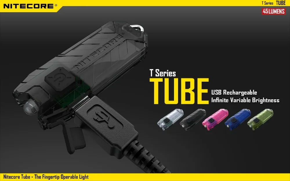 5 шт./упак. новое оригинальное зарядное устройство Nitecore трубки мини фонарик micro USB зарядка 45 люмен брелок перезаряжаемые vs olight i3e
