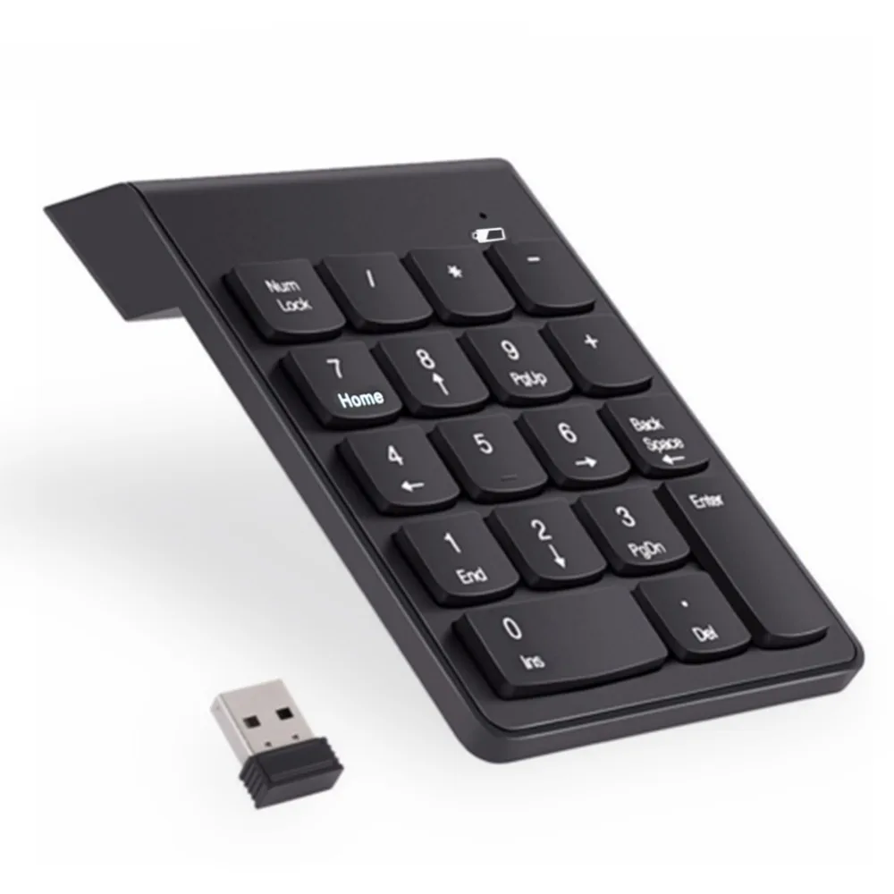 2 4G Беспроводная USB Цифровая Клавиатура Mini Numpad 18 клавиш цифровая клавиатура Для