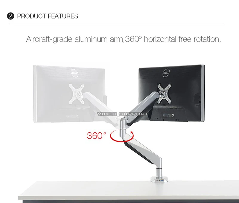 Высококачественное настольное крепление для монитора вращающийся Выдвижной