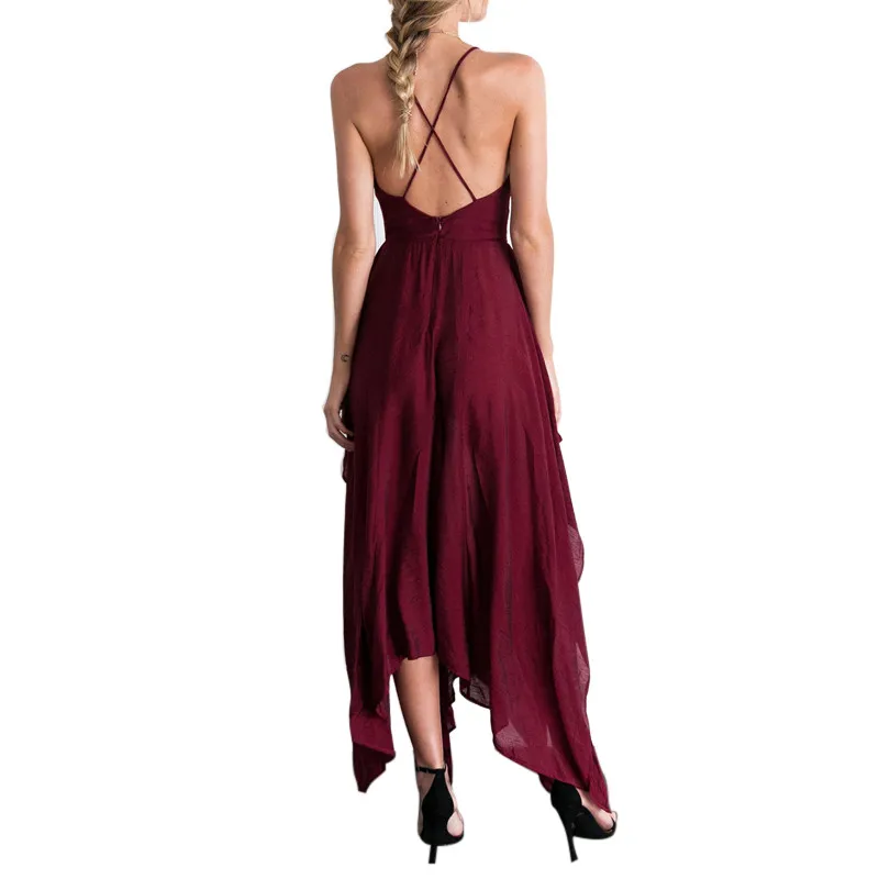 Женское винтажное платье длинное из шифона с глубоким вырезом и открытой спиной