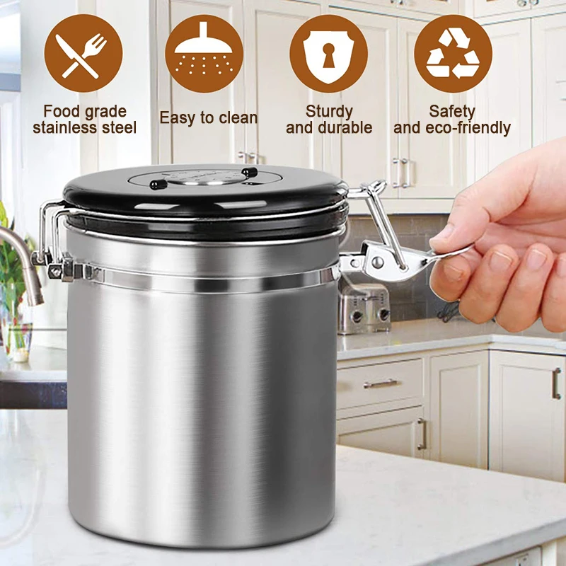 Контейнер для хранения кофе герметичный контейнер из нержавеющей стали кофейных