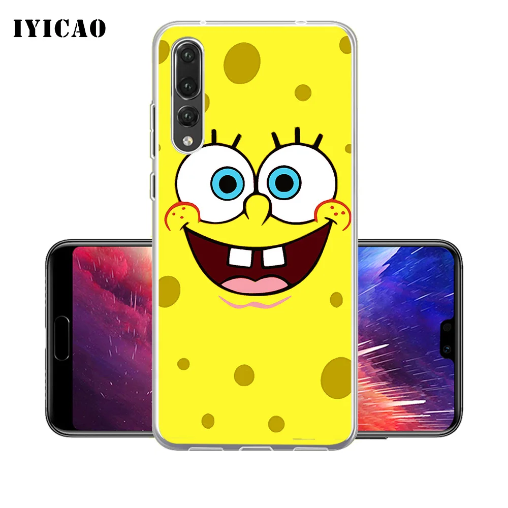 IYICAO Губка Боб Квадратные Штаны Мягкий силиконовый чехол для телефона Huawei P30 P20 Pro