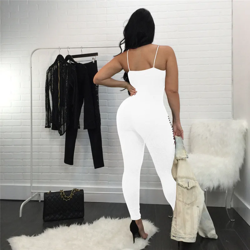 

Fashion Women Hollow Out Jumpsuit New 2018 Ladies Clubwear Summer Playsuit Stylish Long Party Suspender Jumpsuit&Romper Trousers