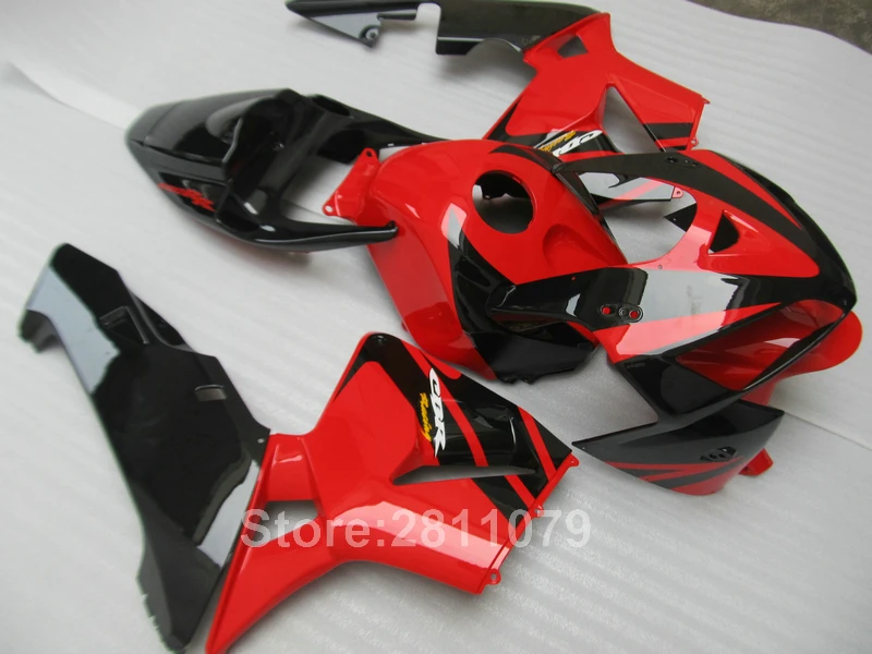 Литье под давлением ABS пластик обтекатель комплект для Honda CBR600RR 05 06 красный черный