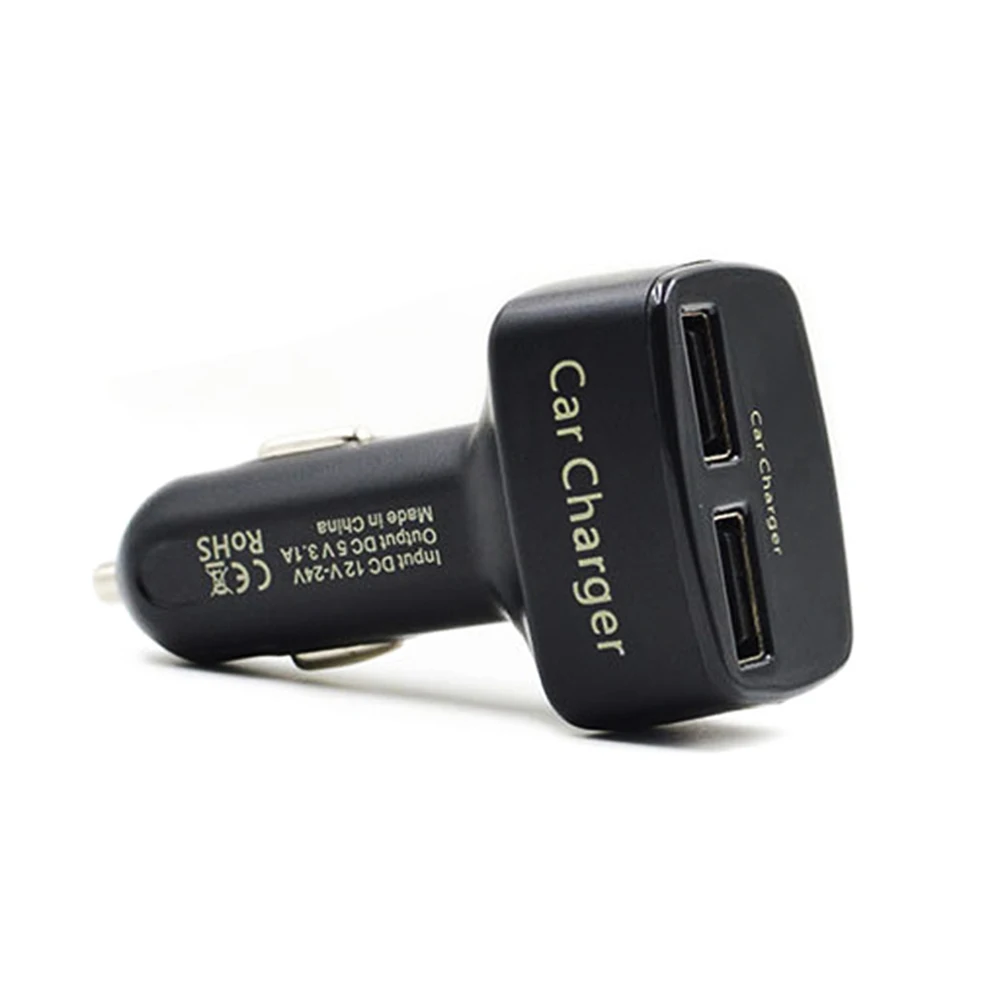4в1 3.1A USB выход двойной Автомобильное зарядное устройство Мини температуры