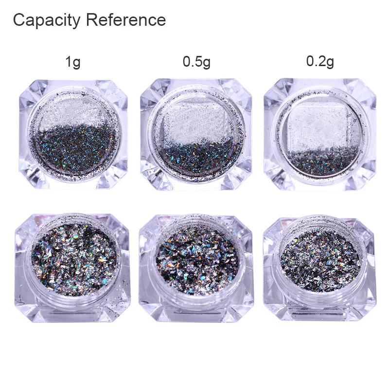 0,2 г Galaxy голографические хлопья Bling Блестки для лазерного маникюра пыль голографический блестящий порошок блестка DIY украшения