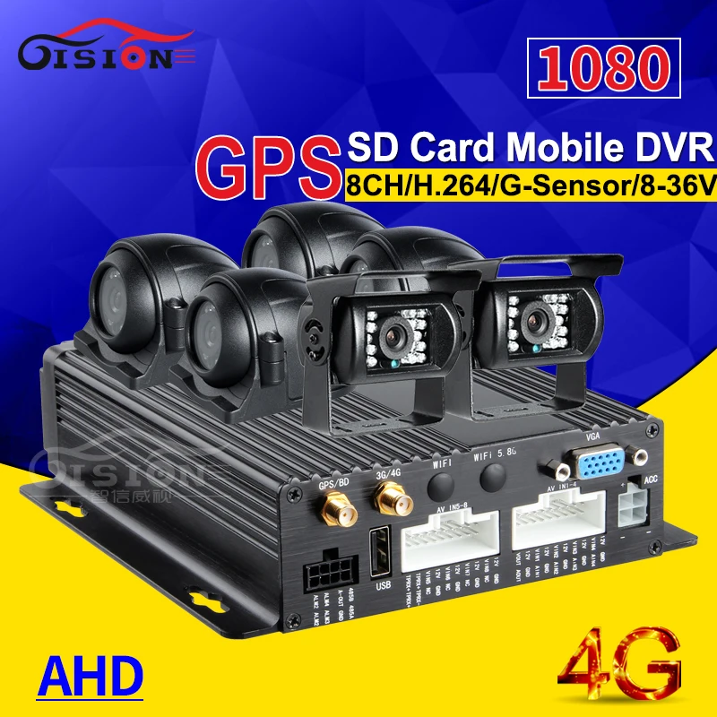 6 шт. передняя/задняя камера Dvr комплекты 4G gps 8CH SD видео/аудио автомобильный Регистратор грузовик/школьный автобус Мобильный Dvr в горячей продаже