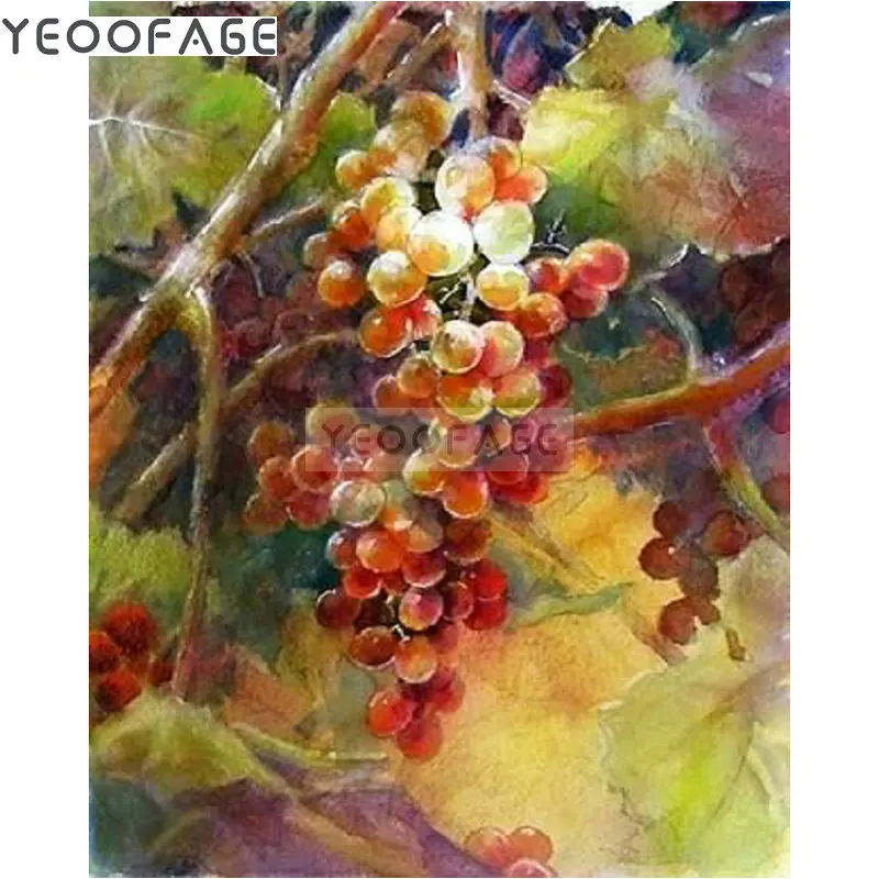 5D полный фруктовый квадратная Мозаика из страз полностью сдедай сам Diy винограда