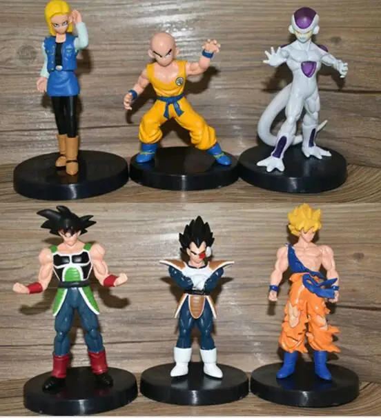 6pcs 6 шт./компл. аниме Dragon Ball Z Супер Saiyan Сон Гоку Транкс сотовый Broli Zenoh Jaco ПВХ Фигурки игрушки модели персонажей - Цвет: 6pcs
