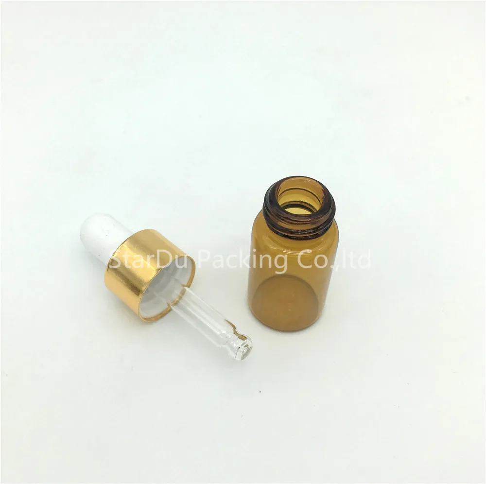 Free Shipping 1000pcs 3ML Small Amber Glass Dropper Bottle 3cc Mini Vial With Pipette High Quality | Красота и здоровье