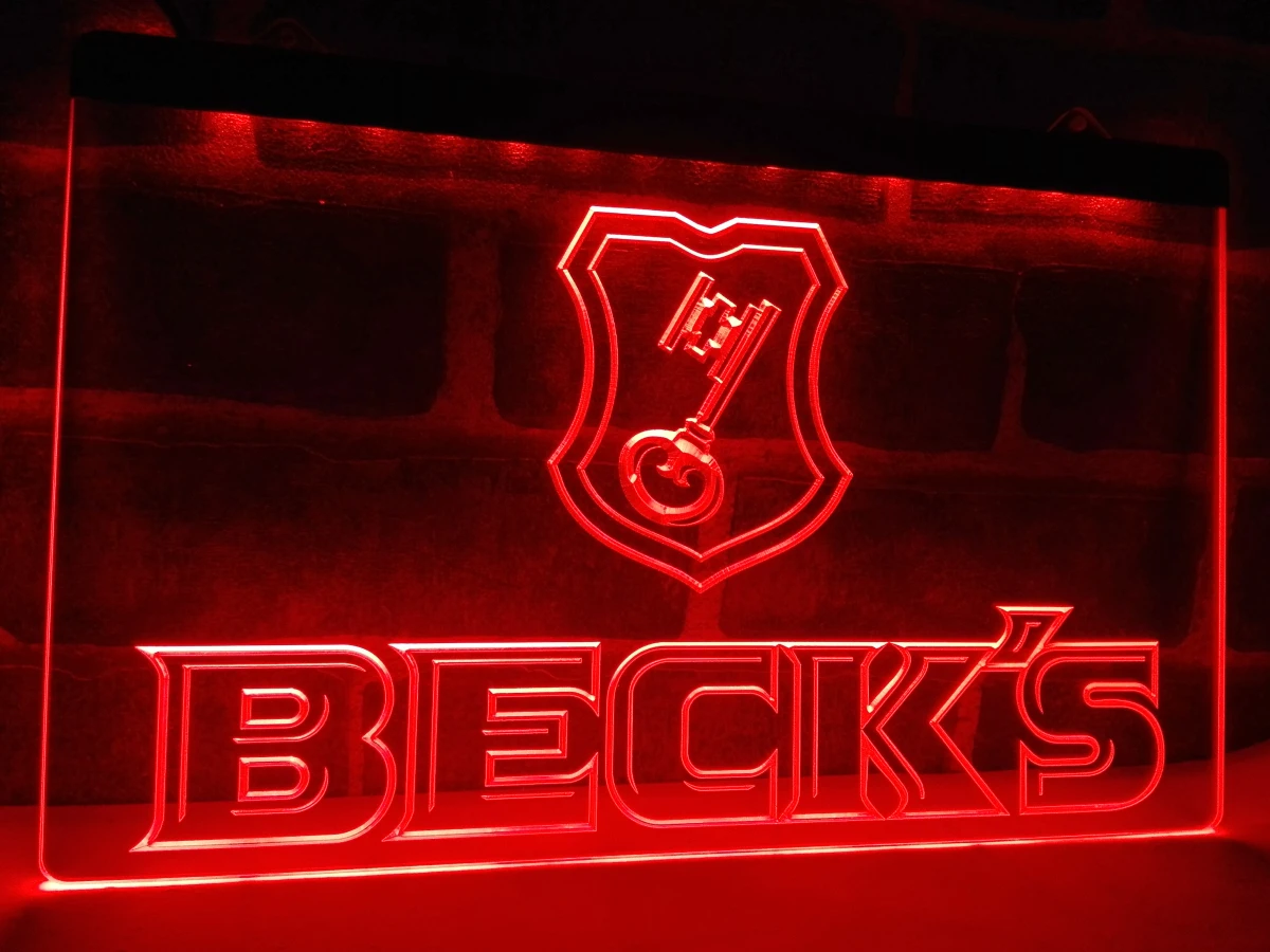 LE029 бека Becks вывиска пиво бар светодиодный неоновый светильник знак для домашнего