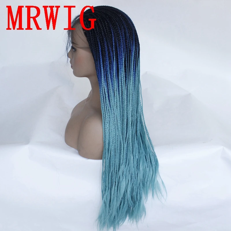 MRWIG 26in Actural Pic 1b #/темно синяя/синяя плетеная коробка плетеный синтетический