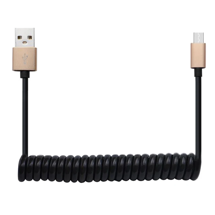 gold 100 см весенний кабель для передачи данных кабель Micro USB гибкий кабель для быстрой зарядки USB C для Xiaomi Redmi Note 5 Pro кабель для телефона Android - Цвет: gold
