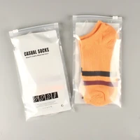 ferimo 100pcs general transparent socks packaging storage bags plastic clothing zipper bag self sealing bag zip lock translucent