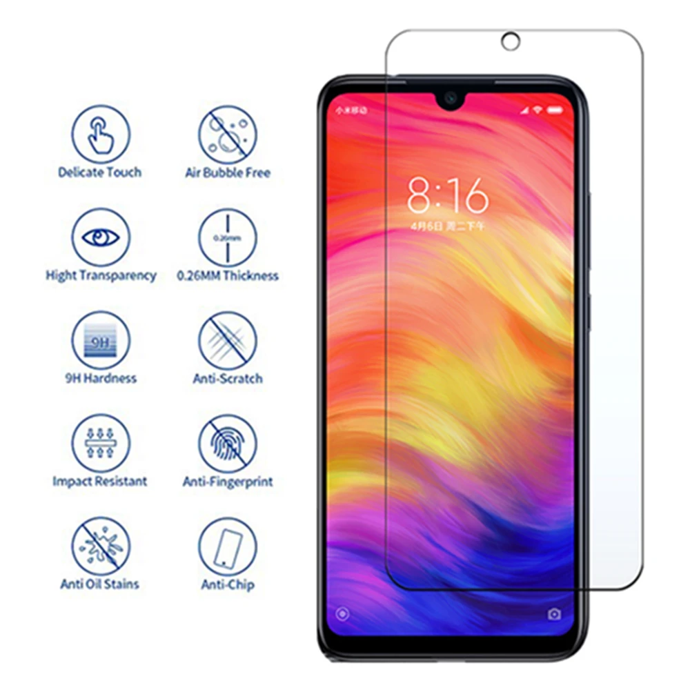 Защитное стекло для экрана xiaomi redmi note 7 redme note7 readmi red mi xiaomei Защитная пленка