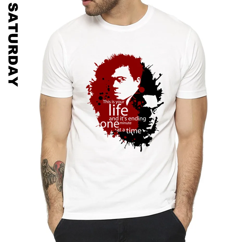 Fight Club Tyler Durden Design Funny T Shirt for Men and Women Unisex Breathable Graphic Premium T-Shirt Men's Streewear | Мужская