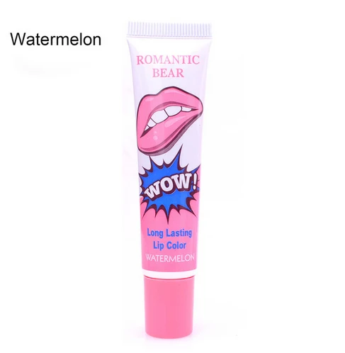 Watermelon Отшелушивающий блеск для губ, 5 цветов, румяна, стойкий водонепроницаемый блеск для губ, Матовый тинт для губ, макияж, роза, сексуальный красный, стойкий к поцелуям, краска для губ, телесный - Цвет: Watermelon