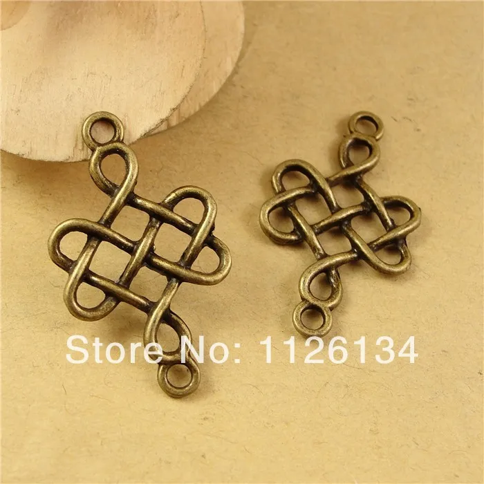 A2293 Винтаж Подвески сплав китайский узел Античная бронза Fit ювелирных