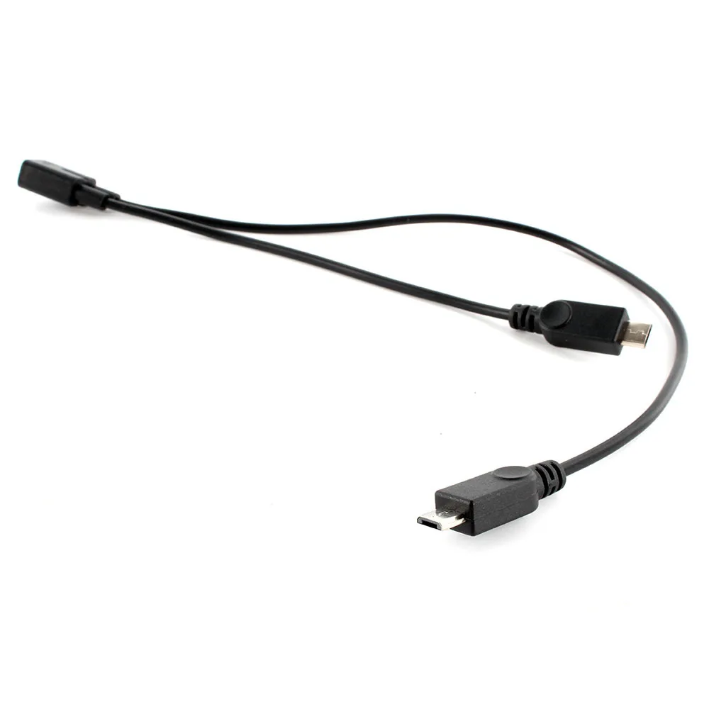 Universal Micro USB 2.0 Splitter Y 1 Female to 2 Male Data Charge Cable Extension Cord | Электроника