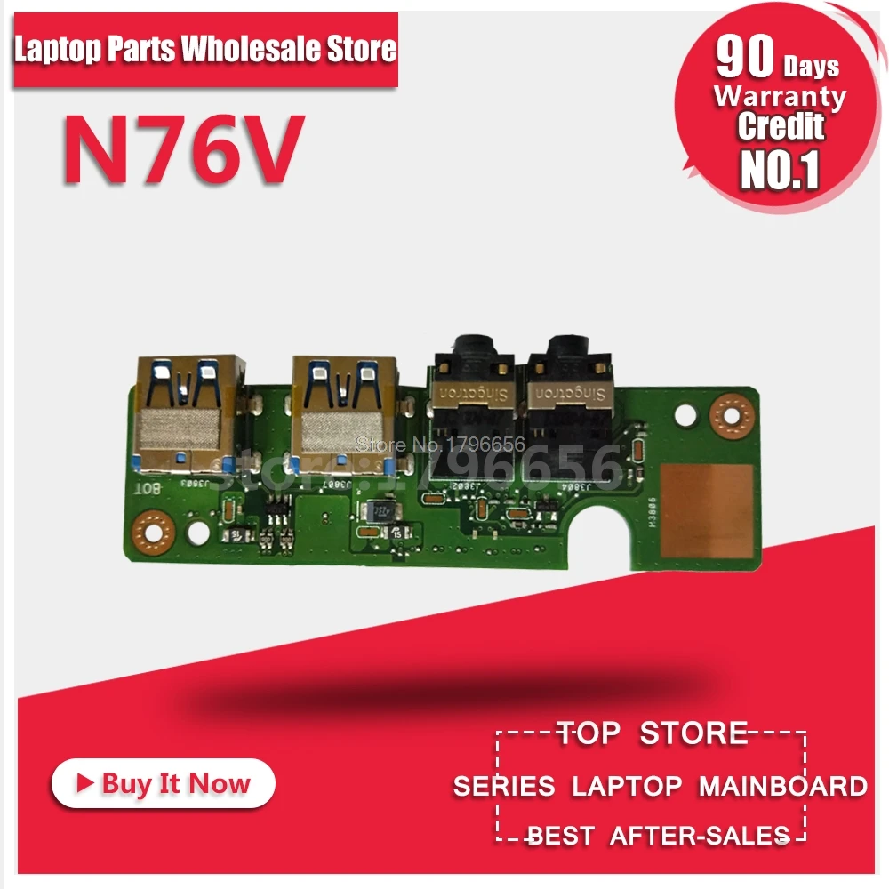 Оригинальный Для For Asus N76 N76V N76VB N76VZ N76VJ N76VV ноутбук аудио USB IO Плата интерфейса