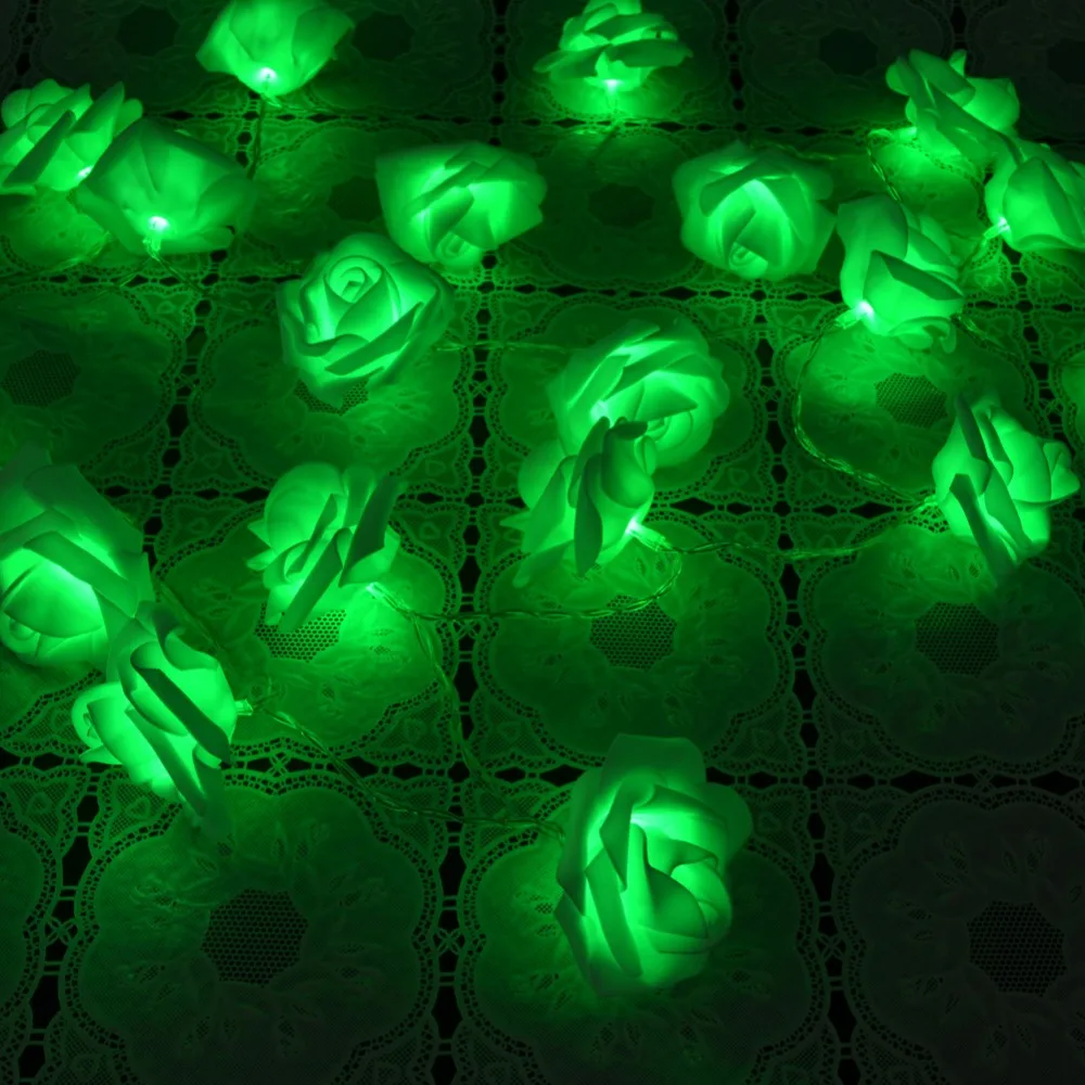 2 м Свадебные украшения светодиодные гирлянды цветок 20 Led батарея мощность