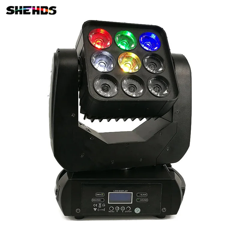 DJ оборудование 9x12 Вт светодиодный матричный DMX512 луч движущаяся головка для свадебного украшения Рождественский для дома светодиодный светильник диско-сценический