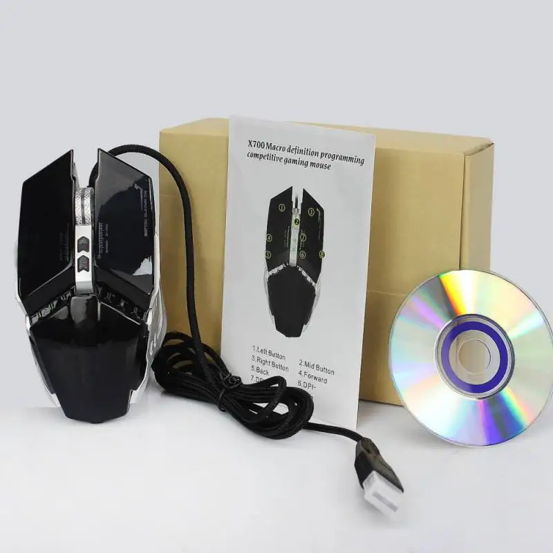 Mechanical Macro Definition Game Mouse 3200 DPI USB Wired Competitive Gaming 7 Programmable Buttons For Laptop Desktop S01 | Компьютеры и