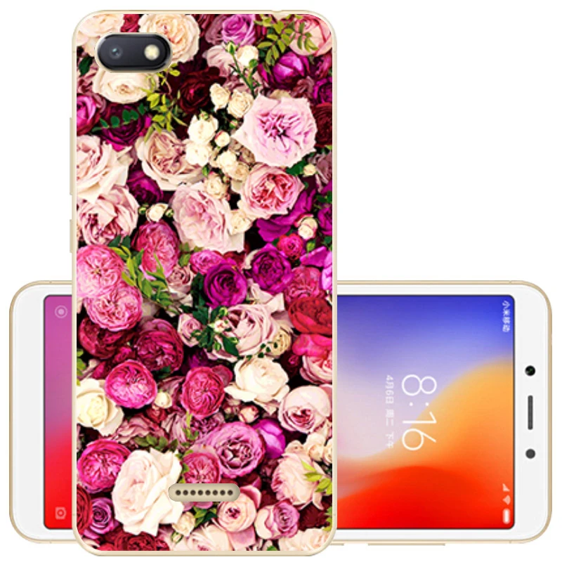 49 Защитный чехол для Xiaomi Redmi 6A, мягкий силиконовый чехол с милым принтом, чехол для телефона Xiomi Redmi 6 6A, TPU чехол 5,45 дюйма - Цвет: 49