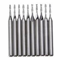 10pcs double 2 flute spiral carbide flat nose end mill cnc router bit 18 1mm mayitr milling cutter for cutting slotting