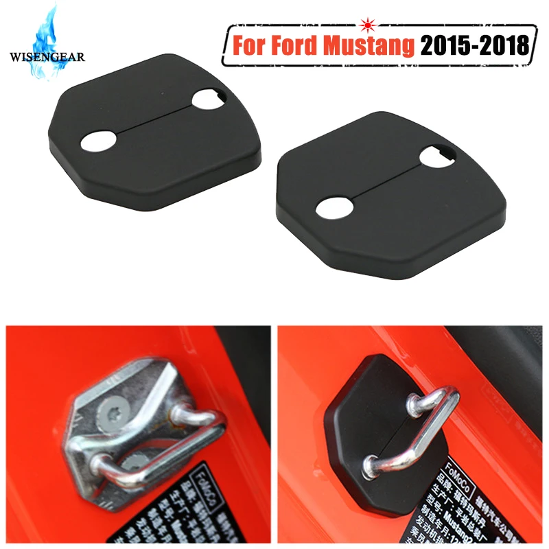 

Защитная крышка для замка двери Ford Mustang, 2 шт., крышка для внутренней двери автомобиля из АБС-пластика, защитная крышка для отделки дверного з...